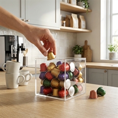 Modena kasse i akryl 15x15cm - Large, Kvadratisk 